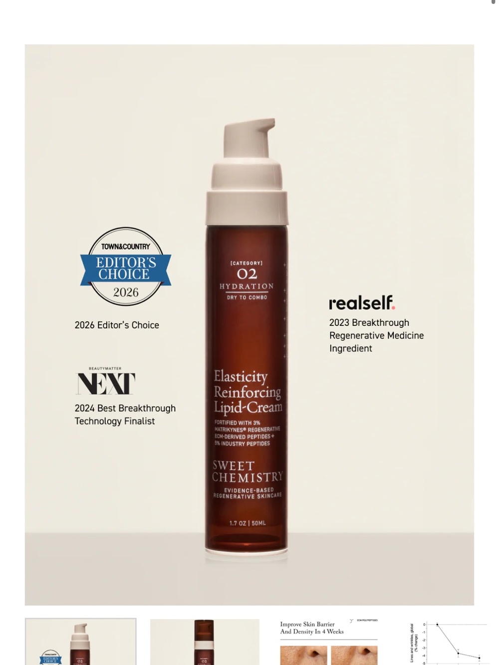 NIB: Sweet Chemistry - Elasticity Reinforcing lipid Cream 1.7 OZ $149 - Picture 13 of 13
